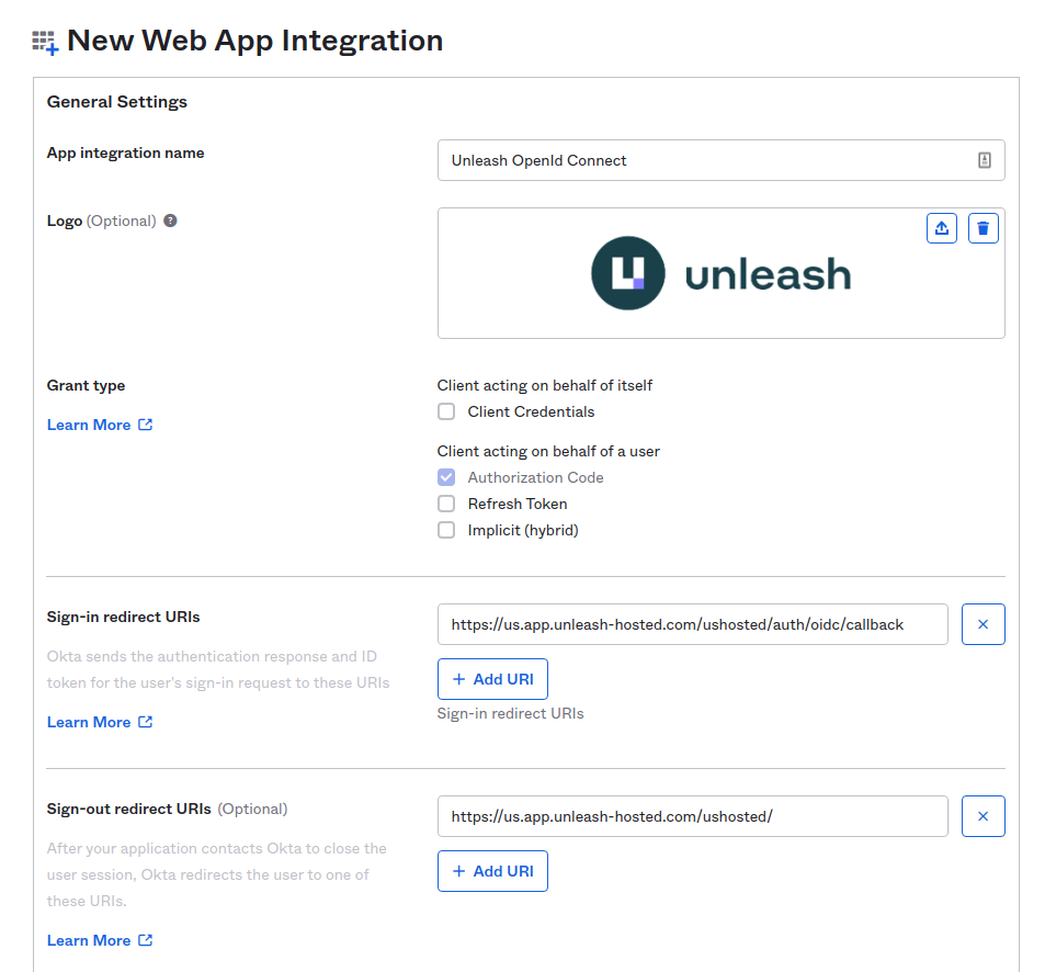 Okta: Configure OpenID Connect